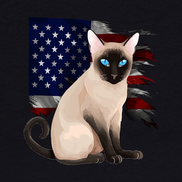 Patriotic Tonkinese Cat by JH Mart